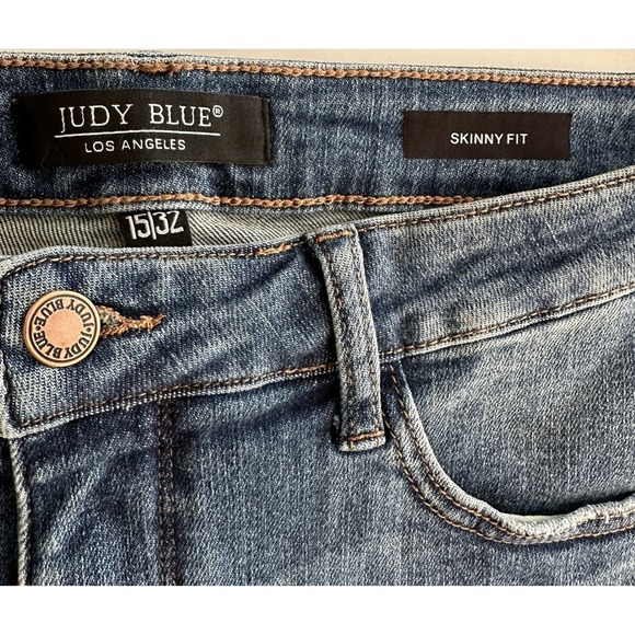 Judy Blue Jeans 15/32 Skinny High Rise Tummy Control Stretch Medium Wash JB88212 - Picture 3 of 10